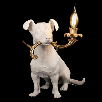 Настольная лампа 42*34*25 см, 1*E14*40W LOFT IT Dog 10312 White белый