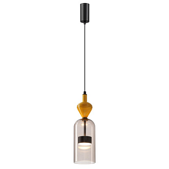 Подвес 11,5*11,5*152 см,  LED*W, 4000 К, Odeon Light Palleta, черный 5046/12LB
