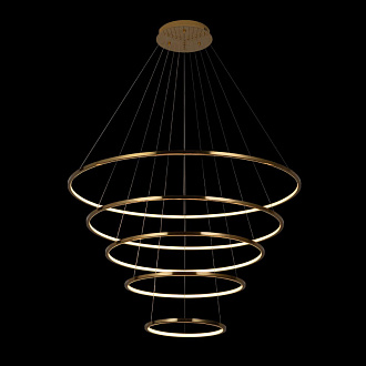 Светильник *120+100+80+60+40 см, 5*LED*122W, 3000К Loft It 10015/5 Ring, Золото