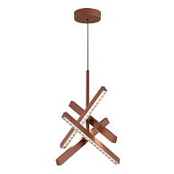 Подвесной светильник 42,3*42,3*-150 см, *LED, 43W, 4000K, ST-Luce Euclidics SL1018.613.04, коричневый