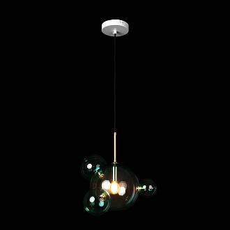 Подвесной светильник 39*31 см, 1*E14*40W LOFT IT Bolle 2027-P4 Blue mini золото
