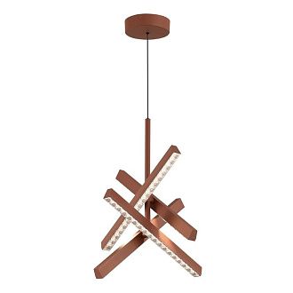 Подвесной светильник 42,3*42,3*-150 см, *LED, 43W, 4000K, ST-Luce Euclidics SL1018.613.04, коричневый