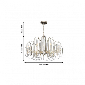 Подвесная люстра Favourite La Salute 2308-21P, D930*H660/2260, светлое золото