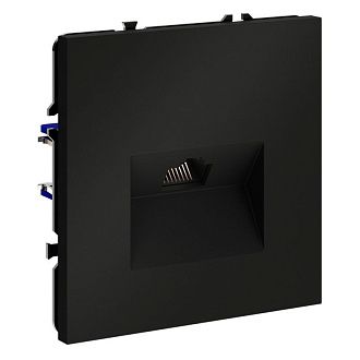 Розетка компьютерная встраиваемая Voltum S70 RJ45 кат.6, черный матовый пластик Soft touch VLS060108