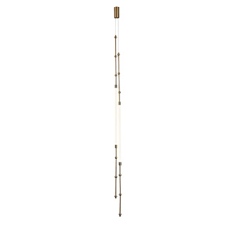 Подвесной светильник 1604*30 мм, 2*LED 19W 3000-6500K бронза Indigo Corda V000063L, 14010/2P Brass