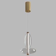 Светильник 18 см, 7W, 3000K, Crystal Lux QUASAR SP7W LED TRANSPARENT, золото