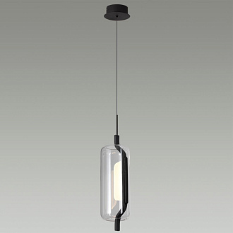 Светодиодный светильник 12 см, 10W, 3000K, Odeon Light Kavia 5003/10L, черный