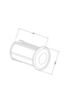 Встраиваемый светильник 6,2*9 см, LED*1W, 3000 К, Flash O044DL-L1S3K3 Maytoni Outdoor, Серебро