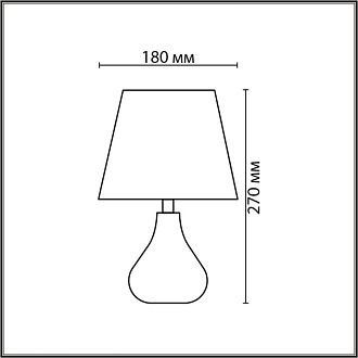 Настольная лампа 18*18*27 см, 1*E14*40W, Lumion Naina 8184/1T, серый
