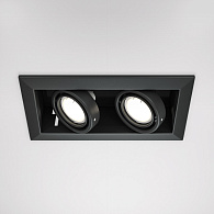 Светильник встраиваемый Maytoni Metal DL008-2-02-B, черный, вр 21,5*9,5 см