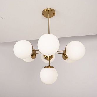 Подвесной светильник Copper Light Chandelier 7 80*80*48 см, 7*E14*40W, ImperiumLoft 40.1492, Золотистый