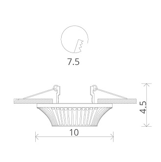 Встраиваемый спот (точечный светильник) ArteLamp Arena A5298PL-1SG цвет матовое золото, вр 7,5 см