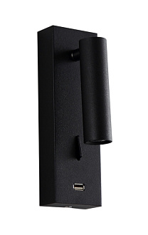 Бра 6*8 см,  1*3W, 3000K, Crystal Lux CLT 210W USB BL Черный