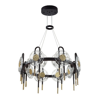 Люстра 80 см, 1*LED*92W, 3000К, 8990lm Odeon Light Magnet 5407/92L, черный