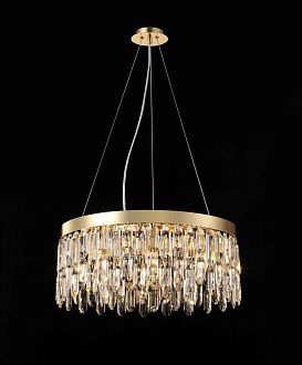 Люстра Ø500 x H220(1200), мм, 8*40W(320W), H GOLD (Золото) NewRgy F6-ф500*H220(1200) H GOLD