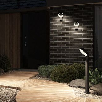 Садово-парковый светильник 16,5*18*80- см, *LED*12W, 3000K, Denkirs SANVIK DK9718-BK, черный алюминий