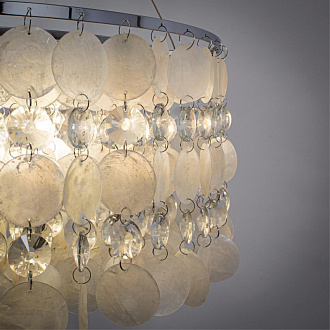 Светильник с ракушками 60 см, Arte Lamp PIPIRIMA A4041SP-8CC, хром