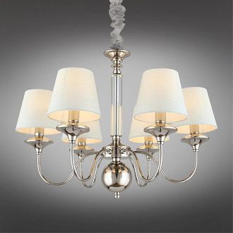 Подвесная люстра 65*70-150 см, 6*E14, 40W, Aployt Perla APL.731.03.06, хром