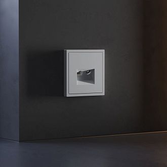 Накладка для розетки TV+RJ45 кат. 6, S70, серый Voltum VLS002716