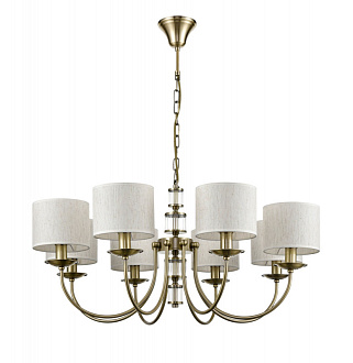 Подвесная люстра  80*86 см, 8*E14 античная бронза, прозрачный Vele Luce Soprano VL4194P08