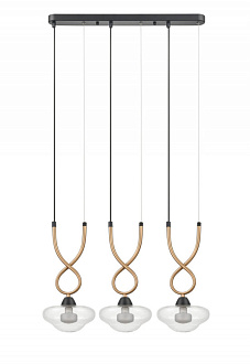 Подвесной светильник 17*61*158 см, 3*G9 черный, золото Vele Luce Janice VL5444P03