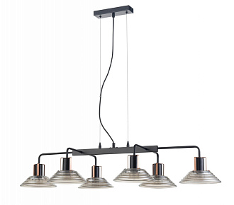 Подвесной светильник 50*105*100 см, 6*E27 черный, медь Vele Luce Intrigo VL5822P06