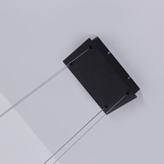 Подвесная люстра 90*60*179 см, 40W, Favourite Pyramis 4573-1P матовый черный, белый акрил