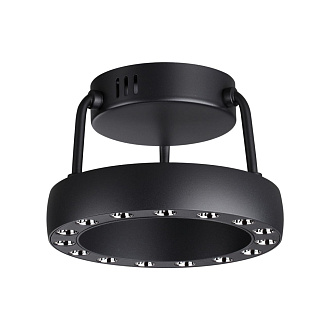 Светильник накладной светодиодный 17,6*17,6*12,5 см, 2*LED*12W вниз + 5W вверх 3000K Novotech Turn 359398 черный