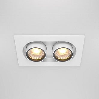 Встраиваемый светильник 15,9*9,5*9,8 см, LED*20W, 3000 К, Hidden DL045-02-10W3K-W Maytoni Downlight, Белый, вр 7,5*14,5 см