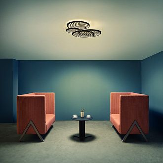Бра 69,5*63,5*17 см, LED *  60W, 3000К Mantra Colladge 7230, черный