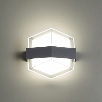 Уличный настенный светодиодный светильник Novotech Kaimas 358575, 12W LED, 4000K, темно-серый