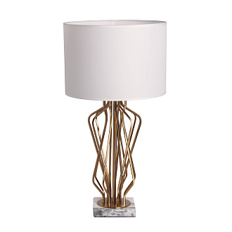 Настольная лампа 34,5*66,5 см, 1*E27 бронза/белый MW-Light Шаратон 628030401