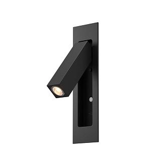 Настенный светильник 21 см, 3W, 3000K, Maytoni Axiom MOD495WL-L3B3K1, черный