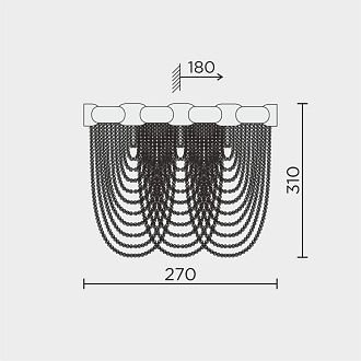 Бра 27*16*31 см, Е14 2x40W, Латунь MODELUX ML.316.02 BS