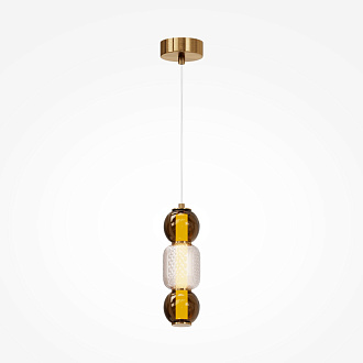 Подвесной светильник 12*12*339 см, LED, 16W, 3000К, Maytoni DROP MOD273PL-L16G3K золотой
