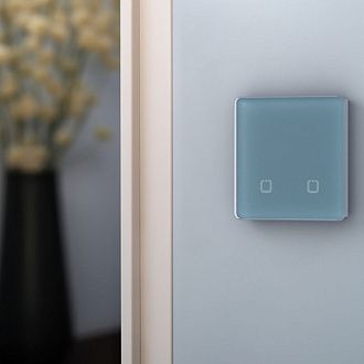 Радиовыключатель сенсорный HiTE PRO SN-R2 (Серо-голубой, закругленные углы) HPSW-SNR2-GB