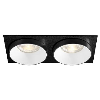 Светильник встраиваемый Crystal Lux CLT 044C2 WH-BL-BL черный/белый, вр 6,2*15 см