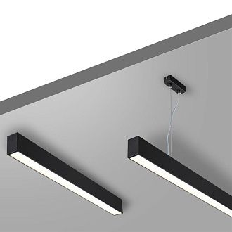 Светильник 180*4*6- см, 1*LED*60W, 3000/4000/6000K, Novotech Fatto Over 359607, черный,  линейный с переключателем цветовой температуры