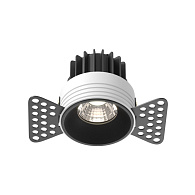 Встраиваемый светильник 5,4*5,4*5,3 см, LED, 7W, 4000К, Maytoni Technical ROUND DL058-7W4K-TRS-B черный, вр 5,5 см