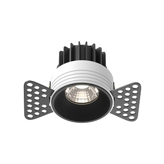 Встраиваемый светильник 5,4*5,4*5,3 см, LED, 7W, 4000К, Maytoni Technical ROUND DL058-7W4K-TRS-B черный, вр 5,5 см