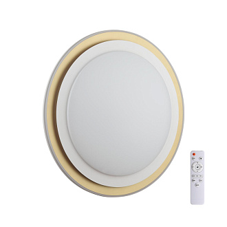 Cветильник 51*7 см, LED 72W, 3000-6000 К, IP43, белый/золотистый, пластик Sonex Setta, 7630/EL