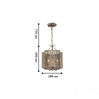 Подвесная люстра Favourite Bazar 1624-3P, D290*H450/1185, золотисто-коричневый
