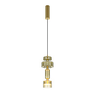 Подвесной светильник 15*15*360 см LED, 12W, 3000К, Maytoni LEVEL MOD253PL-L18BS3K1 латунный