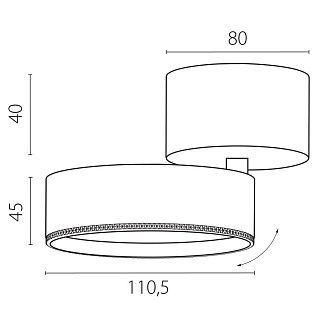 Светильник накладной 15,8*11*8,5 см, *30W, 3000K, Lightstar Alta Pro A5637SO, Черный