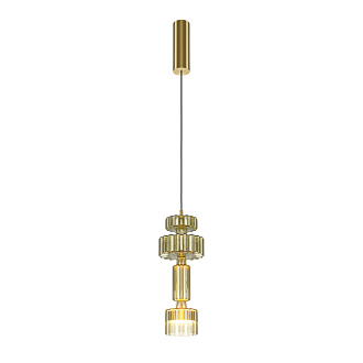 Подвесной светильник 15*15*360 см LED, 12W, 3000К, Maytoni LEVEL MOD253PL-L18BS3K1 латунный