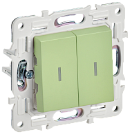 SKANDY Выключ. 2-кл. прох. с инд. 10А SK-V10M мятн. IEK, SK-V22-1-10-K06