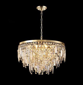 Люстра Ø500 x H300 (530), мм, 10*40W (400W), H GOLD (Золото) NewRgy F7-ф500*H300(530) H GOLD