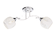 Люстра L560 x W130 x H220, мм, 2*40W (80W), WT+CH (Белый+Хром) Rilon 3771/2 WT+CH