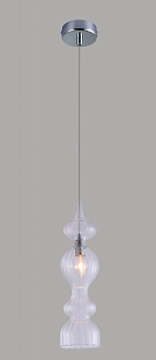 Светильник подвесной 13 см, Crystal Lux IRIS SP1 A TRANSPARENT Хром
