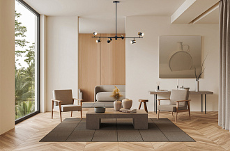 Светильник 97 см, Freya FR5201PL-06B, черный-латунь